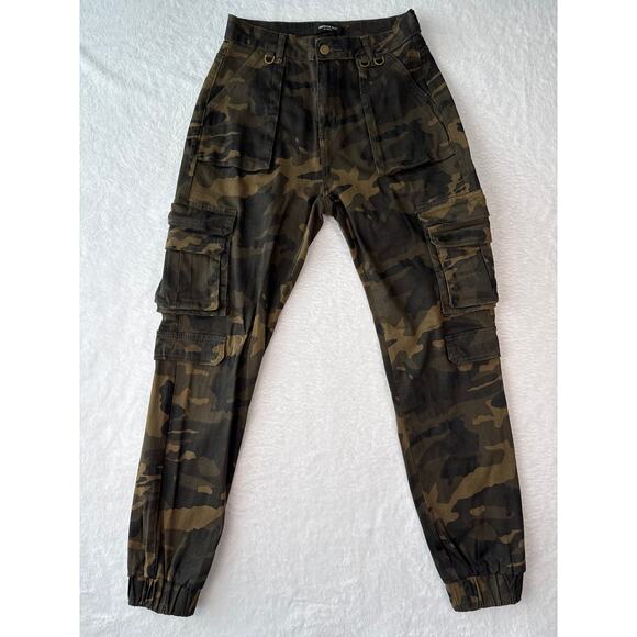 American Bazi Camo Cargo Pants Womens Size Medium Camouflage Military Jogger - Picture 1 of 8
